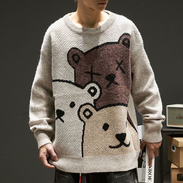 men's sweaters male nightgown cartoon bear fashion clothing long sleeve sweater oversized new cotton jacket o2 xyvl, White;black
men's sweaters male nightgown cartoon bear fashion clothing long sleeve sweater oversized new cotton jacket o2 xyvl, White;black