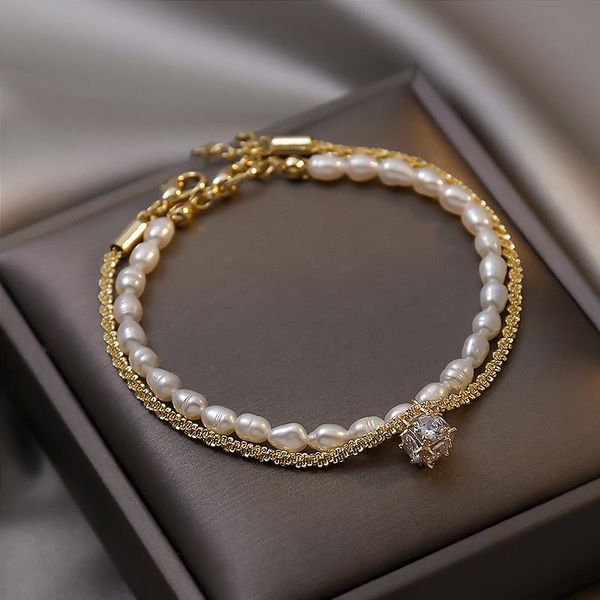 charm bracelets lovoacc elegant baroque pearl bracelet for women gold color shiny starburst fishbone double layered accessories, Golden;silver
charm bracelets lovoacc elegant baroque pearl bracelet for women gold color shiny starburst fishbone double layered accessories, Golden;silver