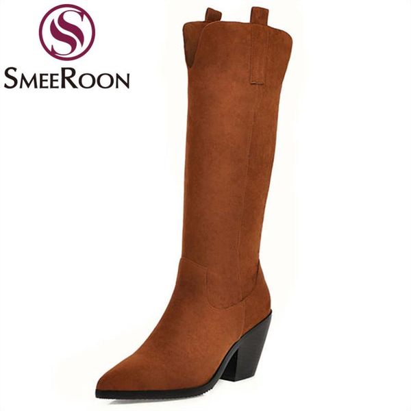 boots smeeroon plus size 34-46 women square high heels solid color autumn winter knee western botas, Black
boots smeeroon plus size 34-46 women square high heels solid color autumn winter knee western botas, Black