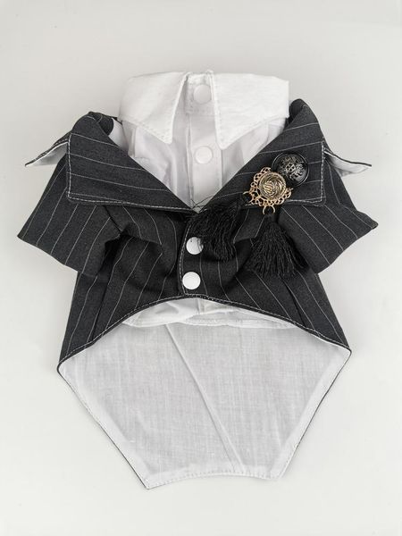 dog apparel handmade suit clothes wedding dress classic grey strip with white shirt two piece for pet cat maltese
dog apparel handmade suit clothes wedding dress classic grey strip with white shirt two piece for pet cat maltese