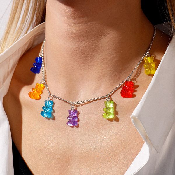 selling candy colorful bears necklaces for women bears tassel gold silver color panda chain choker necklace fashion jewelry gifts
selling candy colorful bears necklaces for women bears tassel gold silver color panda chain choker necklace fashion jewelry gifts