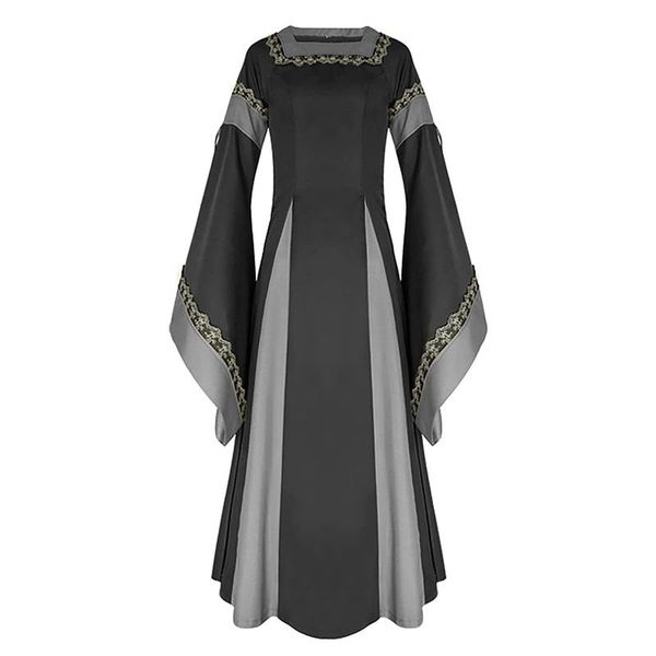 casual dresses women evening party patchwork dress halloween long sleeve loose ladies high slit solid maxi vestidos, Black;gray
casual dresses women evening party patchwork dress halloween long sleeve loose ladies high slit solid maxi vestidos, Black;gray