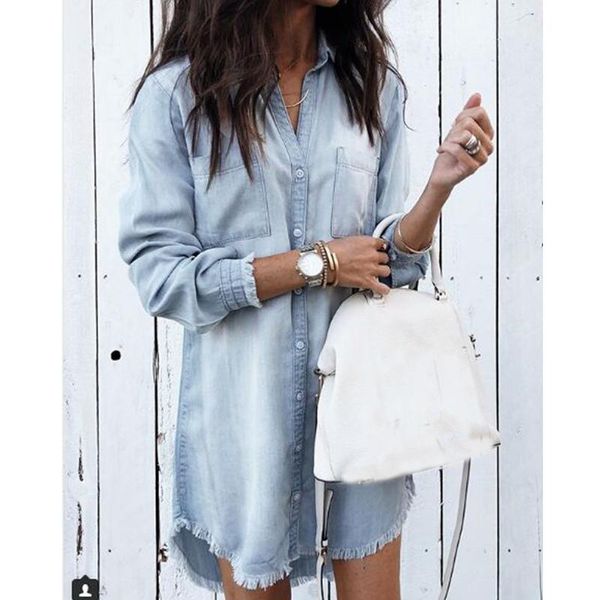 casual dresses doyerl fashion women blue denim blouses dress loose turn down collar button up long sleeve t-shirt, Black;gray
casual dresses doyerl fashion women blue denim blouses dress loose turn down collar button up long sleeve t-shirt, Black;gray