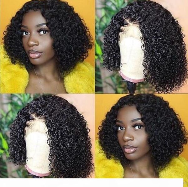 short bob 13x6 preplucked with baby hair deep part curly brazilian remy black full lace wig for women, Black;brown
short bob 13x6 preplucked with baby hair deep part curly brazilian remy black full lace wig for women, Black;brown