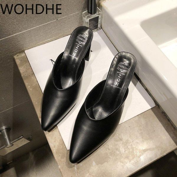 2021 fashion all-match half slippers women's pointed high heel retro mule shoes thin heeled slippers outside stiletto slides, Black
2021 fashion all-match half slippers women's pointed high heel retro mule shoes thin heeled slippers outside stiletto slides, Black