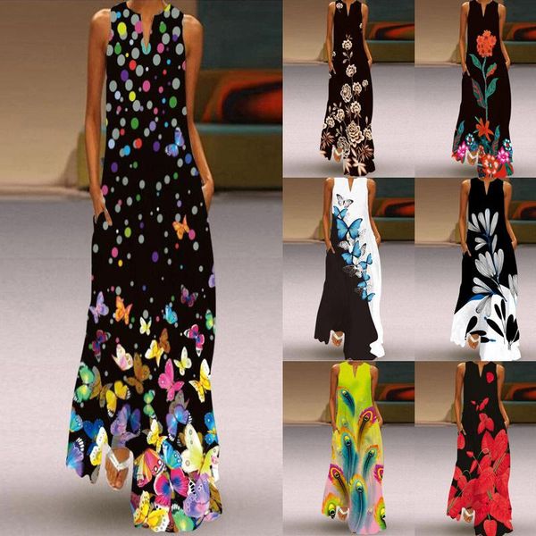 casual dresses long dress elegant fashion women summer loose office print plus size hem ankle length sleeveless v neck slim vestidos, Black;gray
casual dresses long dress elegant fashion women summer loose office print plus size hem ankle length sleeveless v neck slim vestidos, Black;gray