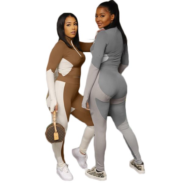 2021 new sporty casual and pants lounge sets active wear fitness patchwork long sleeve women zipper two piece outfits ny dcl8, Gray
2021 new sporty casual and pants lounge sets active wear fitness patchwork long sleeve women zipper two piece outfits ny dcl8, Gray