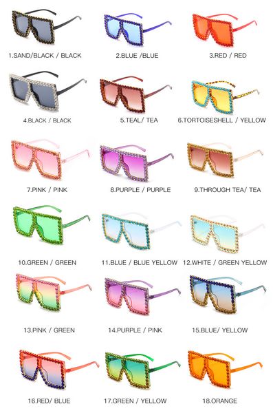 18 colors women square luxury acrylic rhinestone sunglasses oversize colorful diamond frame shades big sun glasses wholesale 57055, White;black
18 colors women square luxury acrylic rhinestone sunglasses oversize colorful diamond frame shades big sun glasses wholesale 57055, White;black