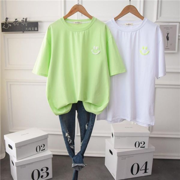 women's t-shirt summer women simple loose casual t shirt short sleeve 2021 arrival plain crewneck oversized tee large size, White
women's t-shirt summer women simple loose casual t shirt short sleeve 2021 arrival plain crewneck oversized tee large size, White