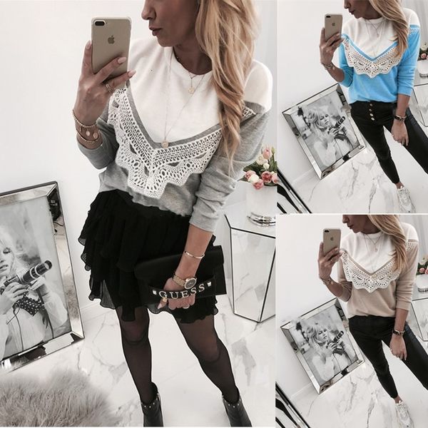 2021 new das mulheres camisetas manga longa moda rendas retalhos tshirts casual inverno quente o-pescoo camiseta do vint gjcm, White
2021 new das mulheres camisetas manga longa moda rendas retalhos tshirts casual inverno quente o-pescoo camiseta do vint gjcm, White