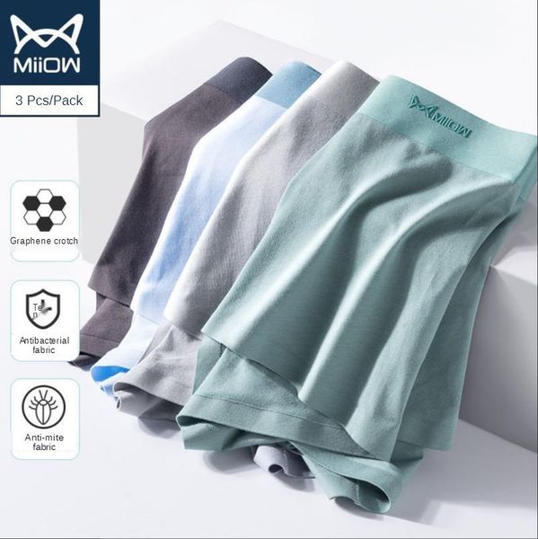 underpants miiow men's underwear pure cotton flat angle graphene antibacterial traceless shorts anti mite pants breathable, Black;white
underpants miiow men's underwear pure cotton flat angle graphene antibacterial traceless shorts anti mite pants breathable, Black;white