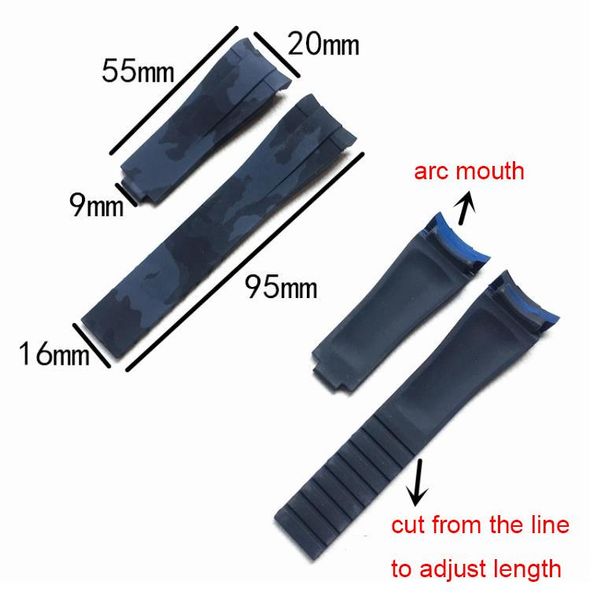 watch bands accessories strap for sub gmt series wrist band camouflage army waterproof rubber silicone arc mouth bracelet 20mm, Black;brown
watch bands accessories strap for sub gmt series wrist band camouflage army waterproof rubber silicone arc mouth bracelet 20mm, Black;brown