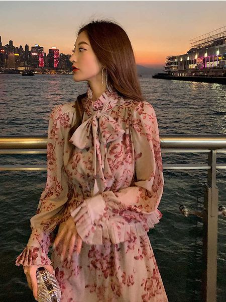 women's t-shirt spring and autumn dress fringes on the knee ed long bow print attached chiffon 8d2s, White
women's t-shirt spring and autumn dress fringes on the knee ed long bow print attached chiffon 8d2s, White