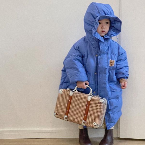 down coat winter children's style mid-length jacket windshield boys and girls hooded keep warm, Blue;gray
down coat winter children's style mid-length jacket windshield boys and girls hooded keep warm, Blue;gray
