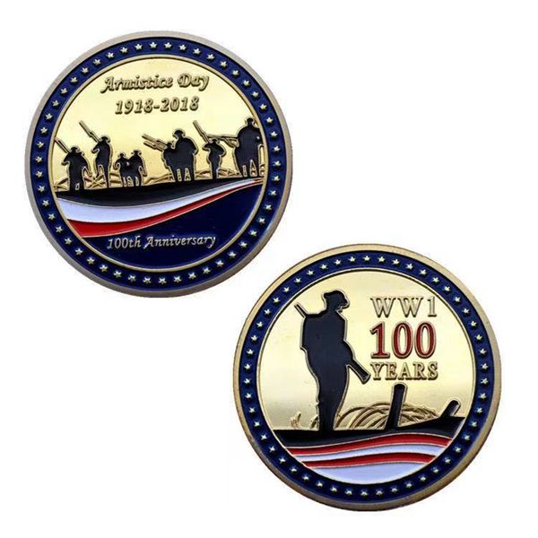 2pcs non magnetic commemorative coin craft first world war armistice day 100 years anniversary gold plated collection badgein
2pcs non magnetic commemorative coin craft first world war armistice day 100 years anniversary gold plated collection badgein