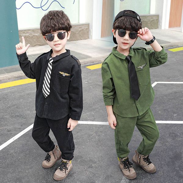 kids clothing sets boys suits child clothes cotton spring autumn long-sleeved tie necktie shirt trousers pants 2pcs b8277, White
kids clothing sets boys suits child clothes cotton spring autumn long-sleeved tie necktie shirt trousers pants 2pcs b8277, White