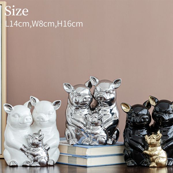 ceramic electroplating creative lovely animal pig family home combination decoration gift jewelry
ceramic electroplating creative lovely animal pig family home combination decoration gift jewelry