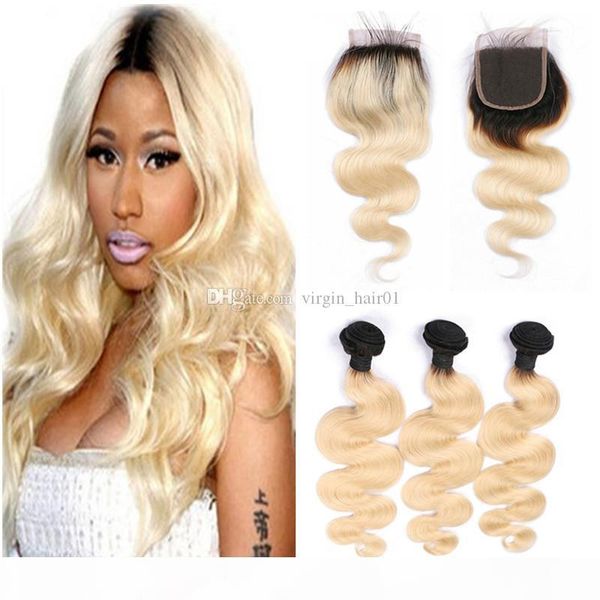 9a ombre peruvian hair body wave with closure two tone 1b 613 platinum blonde dark roots ombre human hair bundles with lace closure, Black;brown
9a ombre peruvian hair body wave with closure two tone 1b 613 platinum blonde dark roots ombre human hair bundles with lace closure, Black;brown