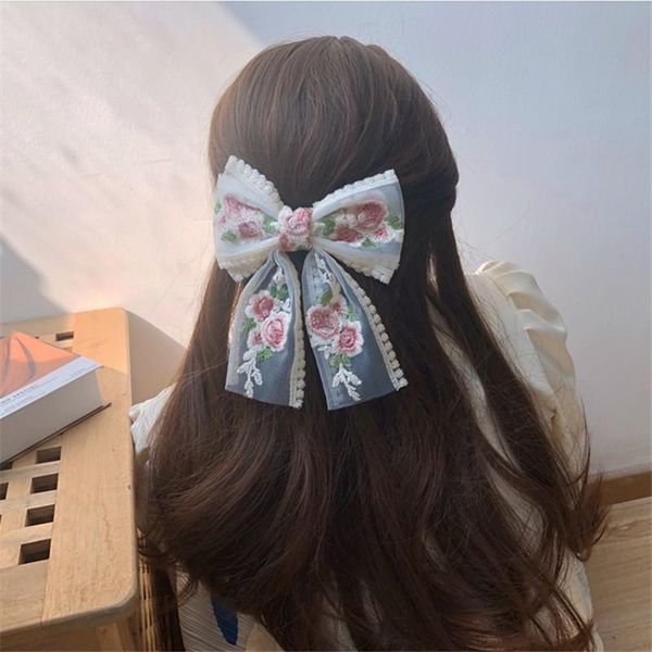hair clips & barrettes aomu korean spring retro pink rose lace ribbon hairpin flower embroidery oversized bow clip for women bridal wedding, Golden;silver
hair clips & barrettes aomu korean spring retro pink rose lace ribbon hairpin flower embroidery oversized bow clip for women bridal wedding, Golden;silver