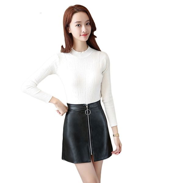 2021 new autumn winter skirt high waist faux leather front zipper mini a line short pu pencil skirts women y58z, Black
2021 new autumn winter skirt high waist faux leather front zipper mini a line short pu pencil skirts women y58z, Black
