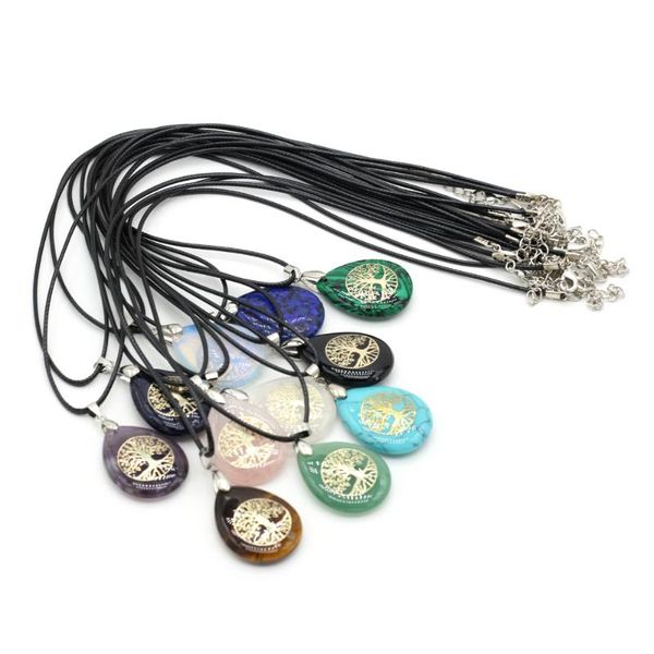 pendant necklaces drop shape necklace 25x32mm natural stone metal alloy seven chakras aura healing for women jewelry gift, Silver
pendant necklaces drop shape necklace 25x32mm natural stone metal alloy seven chakras aura healing for women jewelry gift, Silver