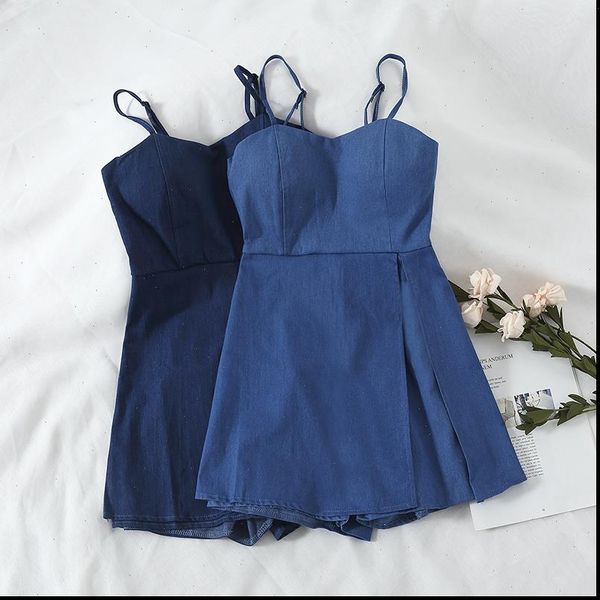 back zipper denim jumpsuit casual women short rompers sleeveless sling summer jeans overalls drop shipping, Black;white
back zipper denim jumpsuit casual women short rompers sleeveless sling summer jeans overalls drop shipping, Black;white