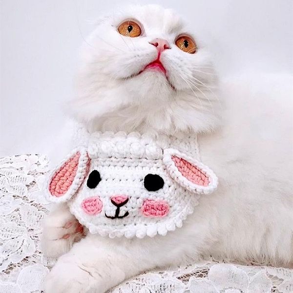 cat costumes baa sheep pet bib fake collar lace saliva towel small and medium general hand knitted crochet triangle scarf
cat costumes baa sheep pet bib fake collar lace saliva towel small and medium general hand knitted crochet triangle scarf