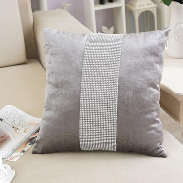 cushion/decorative pillow 1pc 45*45cm flannel cushion cover for sofa home decoration square diamond case textile supplies