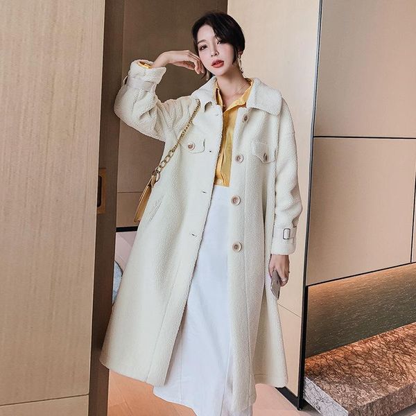 women's fur & faux 2021 autumn and winter korean version of lamb wool mid-length coat imitation cashmere loose comfortable women, Black
women's fur & faux 2021 autumn and winter korean version of lamb wool mid-length coat imitation cashmere loose comfortable women, Black