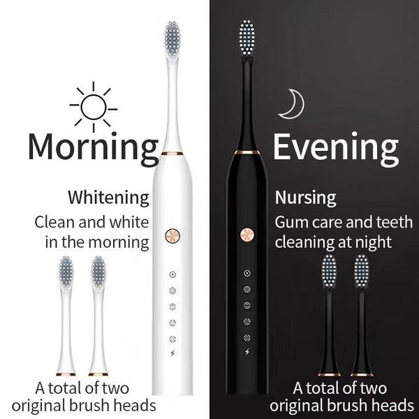 smart electric toothbrush 5 models waterproof automatic sonic rechargeable with 2 brush heads powered
smart electric toothbrush 5 models waterproof automatic sonic rechargeable with 2 brush heads powered