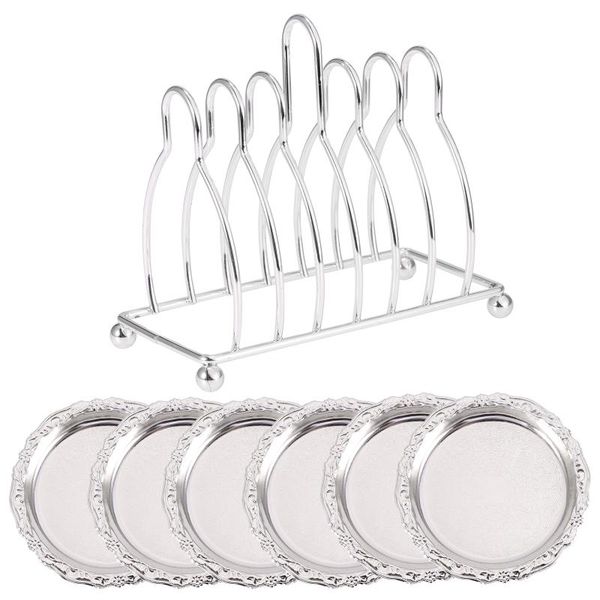 mats & pads retro coffee cup mat set metal heat insulation with holder stand for dining table living room 7pcs
mats & pads retro coffee cup mat set metal heat insulation with holder stand for dining table living room 7pcs