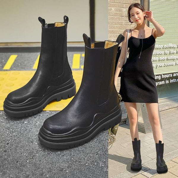 boots women's leather 2021 thick bottom british fashion autumn casual chimney, Black
boots women's leather 2021 thick bottom british fashion autumn casual chimney, Black