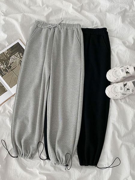 women's pants & capris yeeloca spring sports drawstring elastic casual female solid straight trousers korean student wide leg high wais, Black;white
women's pants & capris yeeloca spring sports drawstring elastic casual female solid straight trousers korean student wide leg high wais, Black;white