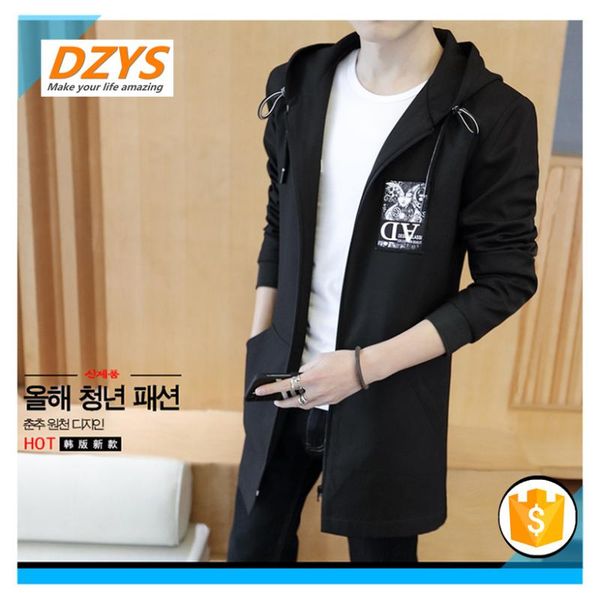 men's trench coats deys-zf spring coat slim youth long section trend summer thin jacket, Tan;black
men's trench coats deys-zf spring coat slim youth long section trend summer thin jacket, Tan;black
