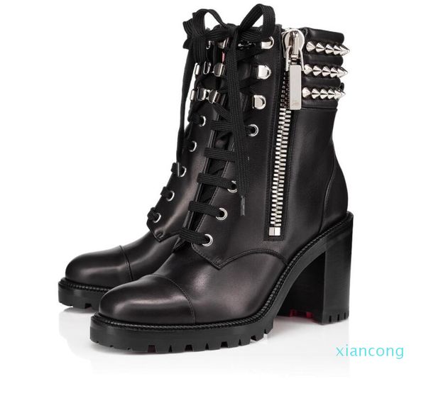 designer- luxury winter spikes red bottom ankle boots women's motorcycle booties sole booty elegant leather booties lady high heels, Black
designer- luxury winter spikes red bottom ankle boots women's motorcycle booties sole booty elegant leather booties lady high heels, Black