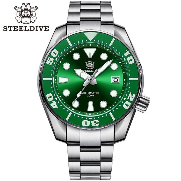 wristwatches sd1971 men's wristwatch ceramic bezel bgw9 blue luminous nh35 movement steeldive design 200m waterproof mechanical dive wa, Slivery;brown
wristwatches sd1971 men's wristwatch ceramic bezel bgw9 blue luminous nh35 movement steeldive design 200m waterproof mechanical dive wa, Slivery;brown