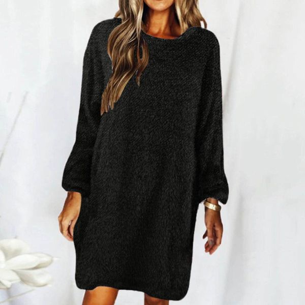 casual dresses women plush sweater dress winter fleece solid color plus size elegant round neck long sleeve loose mini, Black;gray
casual dresses women plush sweater dress winter fleece solid color plus size elegant round neck long sleeve loose mini, Black;gray