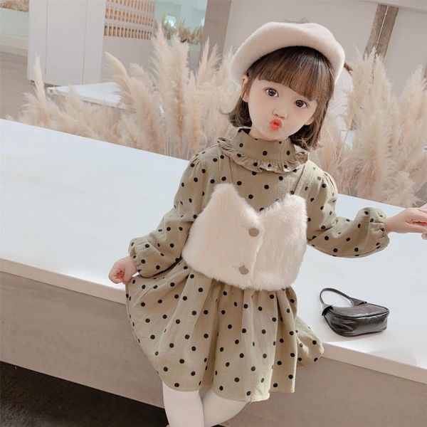 girl's dresses dots baby girls spring cotton warm long sleeve thicken turtleneck shirts formal kids outwear two piece, Red;yellow
girl's dresses dots baby girls spring cotton warm long sleeve thicken turtleneck shirts formal kids outwear two piece, Red;yellow