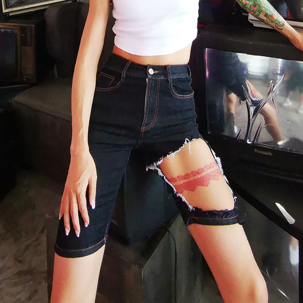hollow out denim knee length jeans women high waist pockets hole large size pants female 2021 summer new fashion, Black;white
hollow out denim knee length jeans women high waist pockets hole large size pants female 2021 summer new fashion, Black;white