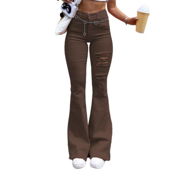 women's pants & capris women spring autumn streetwear korean fashion solid color high waist hole harajuku flared pants, brown/ orange, Black;white
women's pants & capris women spring autumn streetwear korean fashion solid color high waist hole harajuku flared pants, brown/ orange, Black;white