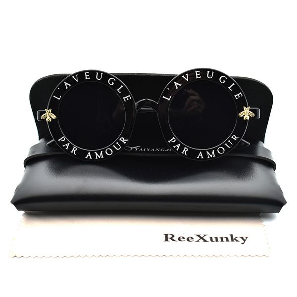 designer sunglasses fashion round retro women vintage glasses circle classic bee letter sun men shades visor oculos top, White;black
designer sunglasses fashion round retro women vintage glasses circle classic bee letter sun men shades visor oculos top, White;black