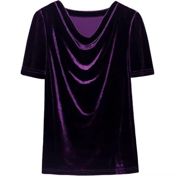 plus size t-shirt korean styel women summer short sleeve velour t-shirts large l-8xl vintage elegant streetwear velvet shirt black blue
plus size t-shirt korean styel women summer short sleeve velour t-shirts large l-8xl vintage elegant streetwear velvet shirt black blue