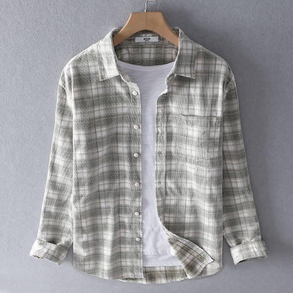 2021 new japanese style long-sleeved cotton plaid brand fashion for men casual mens shirt spring shirts male chemise nxdq, White
2021 new japanese style long-sleeved cotton plaid brand fashion for men casual mens shirt spring shirts male chemise nxdq, White