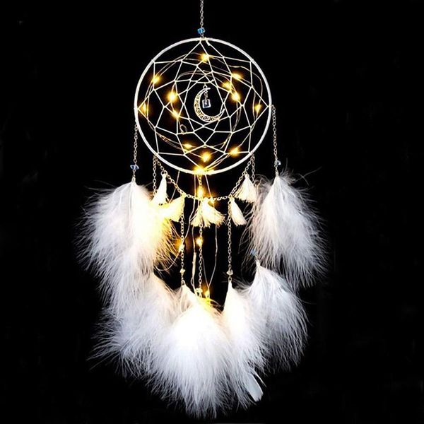 decorative objects & figurines led dream catcher, handmade catchers for bedroom wall hanging home decor ornaments craft (white)
decorative objects & figurines led dream catcher, handmade catchers for bedroom wall hanging home decor ornaments craft (white)