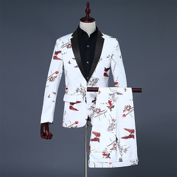 mens 2 piece wedding tuxedo prom party suit slim fit print groom dress suits dj host clubwear for men qxvj, White;black
mens 2 piece wedding tuxedo prom party suit slim fit print groom dress suits dj host clubwear for men qxvj, White;black