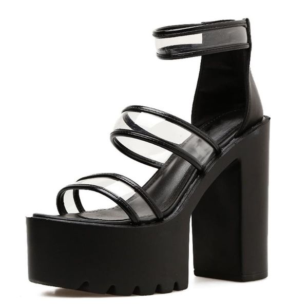 sandals bonjomarisa fashion ladies open toe platform chunky block heels pvc summer party dress zipper solid high, Black
sandals bonjomarisa fashion ladies open toe platform chunky block heels pvc summer party dress zipper solid high, Black