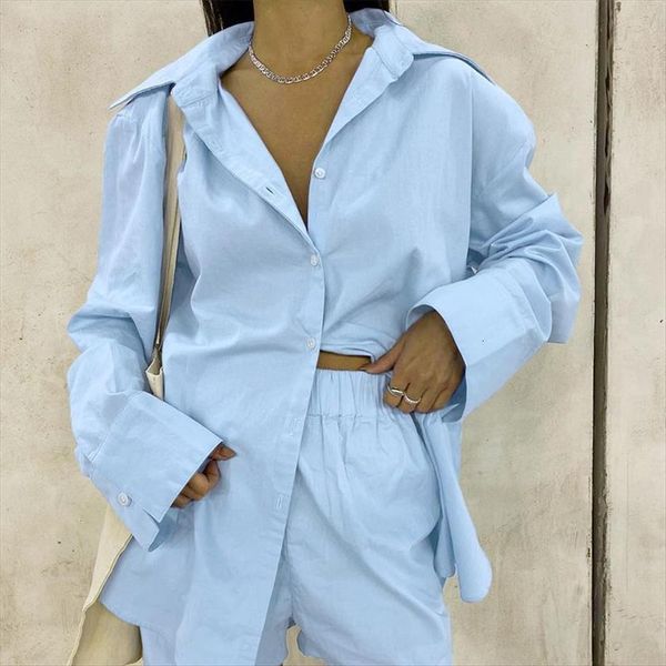 cotton 2 piece long sleeve women tracksuits suit turn down collar single breasted shirt elastic waist mini shorts suits lady, Gray
cotton 2 piece long sleeve women tracksuits suit turn down collar single breasted shirt elastic waist mini shorts suits lady, Gray