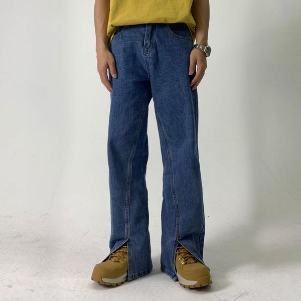 men's jeans male streetwear hip hop trousers vintage split korean chic fashion casual washed denim pants, Blue
men's jeans male streetwear hip hop trousers vintage split korean chic fashion casual washed denim pants, Blue