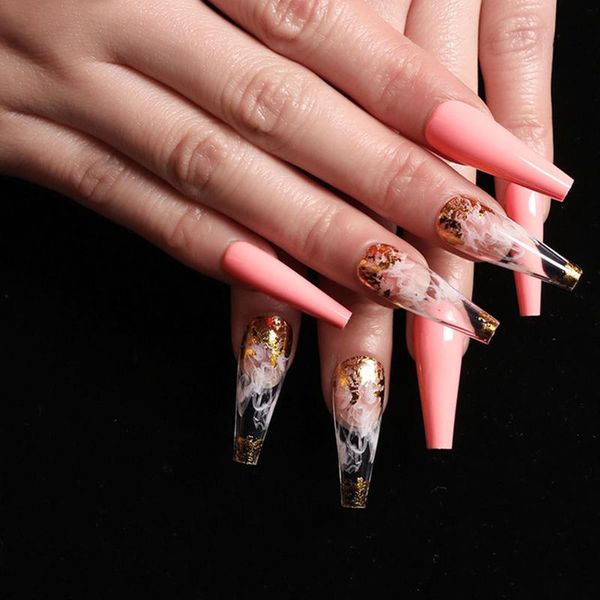 false nails 24pcs/box ballerina women fashion artificial manicure tool long coffin wearable nail tips fake, Red;gold
false nails 24pcs/box ballerina women fashion artificial manicure tool long coffin wearable nail tips fake, Red;gold