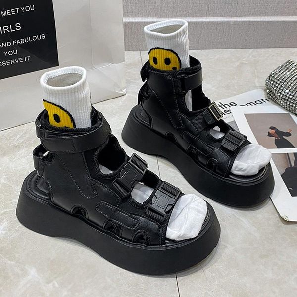 sandals 2021 women platform high-fashion buckle decoration 5cm thick bottom outdoor non-slip sport woman shoes, Black
sandals 2021 women platform high-fashion buckle decoration 5cm thick bottom outdoor non-slip sport woman shoes, Black
